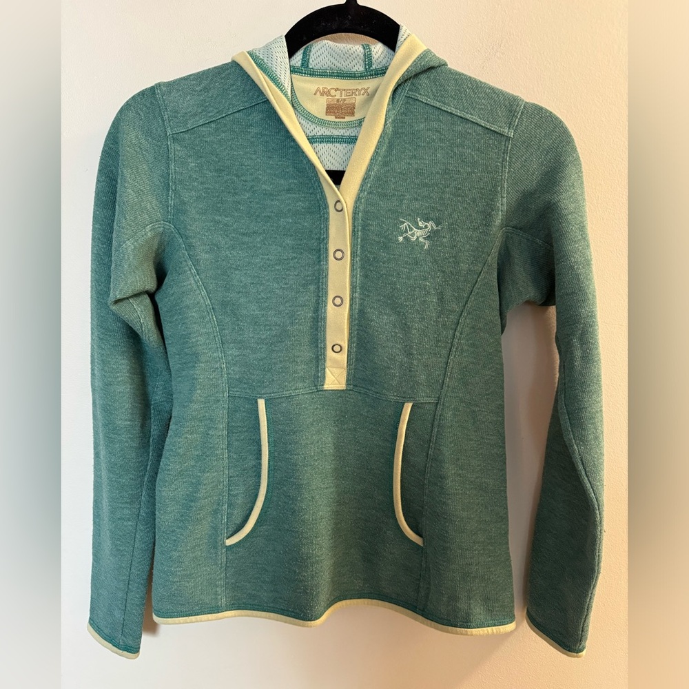 Arcteryx Citadel Hoodie 1/2 Snap Pullover Sweatshirt Green S